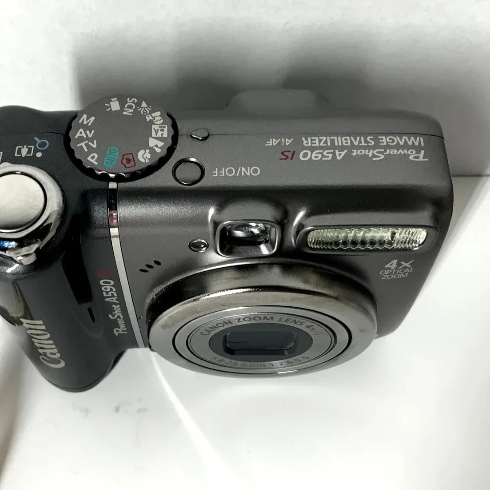 Canon PowerShot A590 IS 8MP Digital Camera 4x Zoom Tested Works Y2K Digicam